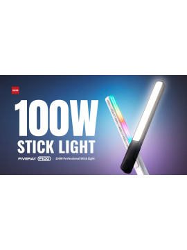 ZHIYUN F100 100W RGB LED Video Light Stick Wand, Dimmable Handheld Photography Lighting for Photographic Studio,Video Conferencing,Fill Light,Live Streaming,Collection Portrait,Black