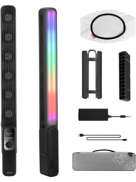 ZHIYUN F100 COMBO 100W RGB LED Video Light Stick Wand, Dimmable Handheld Photography Lighting for Photographic Studio,Video Conferencing,Fill Light,Live Streaming,Collection Portrait,Black