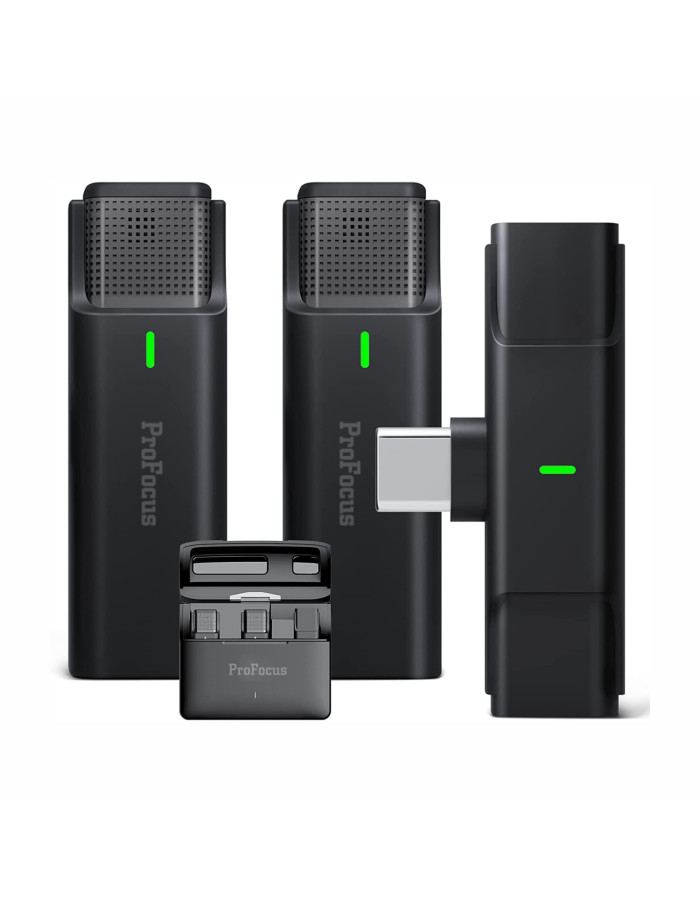 Smart Microphone For Android Users With Charging Case (EP033A) C-Type, Plug & Play Dual-Channel Lavalier By ProFocus