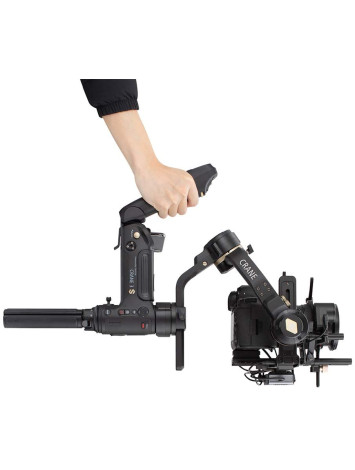 Zhiyun Crane 3S 3-Axis Handheld Gimbal Stabilizer for DSLR Cameras and Camcorder, 6.5kg Payload, Extendable Roll Axis, 12 Hours or Longer Continuous Uptime, DC-in, TransMount SmartSling Handle