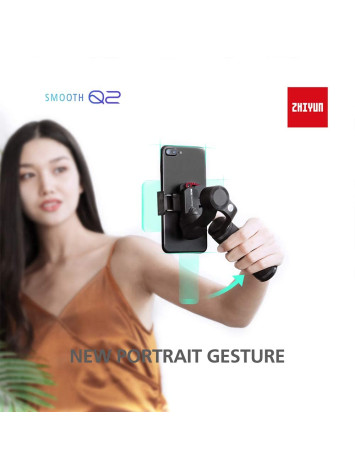 Zhiyun Smooth Q2 3-Axis Handheld Gimbal for Smartphone, Small Pocket Size 260g Max. Payload 360 Degree Rotation IOS & Android Supported Quick Release 17h Running Time, for Vlog YouTube Street Snapshot