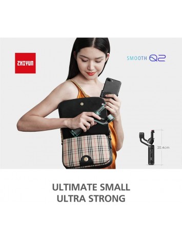 Zhiyun Smooth Q2 3-Axis Handheld Gimbal for Smartphone, Small Pocket Size 260g Max. Payload 360 Degree Rotation IOS & Android Supported Quick Release 17h Running Time, for Vlog YouTube Street Snapshot