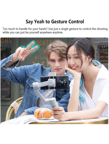 Zhiyun Smooth Q3 Combo, Handheld 3-Axis Smartphone Gimbal Stabilizer with Grip Tripod LED Fill Light Protective Case Foldable Phone Stabilizer Compatible with iPhone & Android